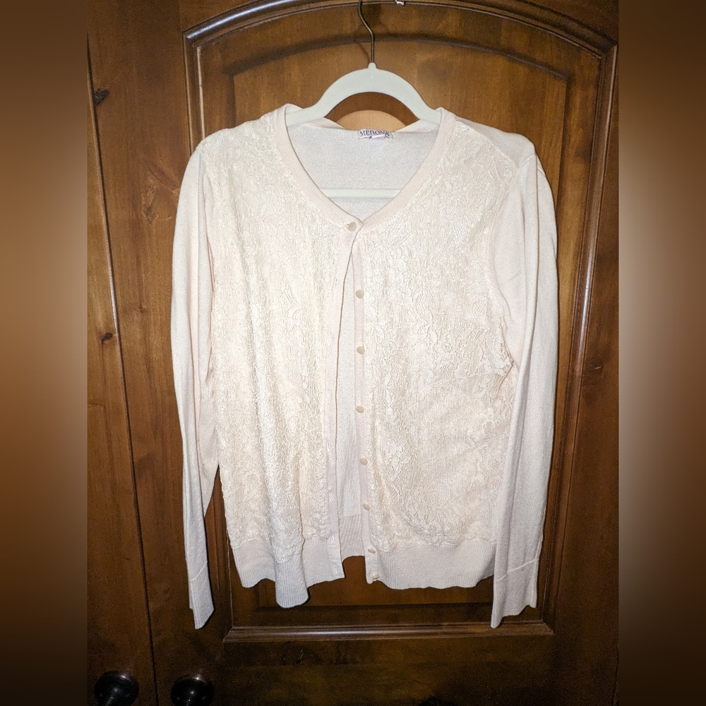 Cream lace cardigan